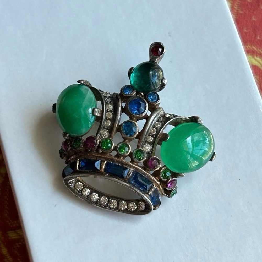 Trifari Alfred Philippe Sterling Vintage Crown Brooch